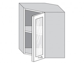 1.60.3у Шкаф настенный (h=720) угловой на 600мм со стекл. дверцей в Нягани - nyagan.magazinmebel.ru | фото