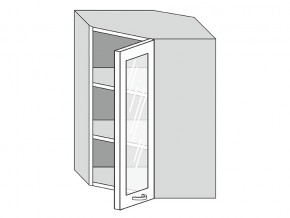 19.60.3у Шкаф настенный (h=913) угловой на 600мм со стекл. дверцей в Нягани - nyagan.magazinmebel.ru | фото