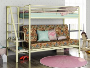 Двухъярусная кровать с диваном Мадлен 3 Слоновая кость-марки в Нягани - nyagan.magazinmebel.ru | фото