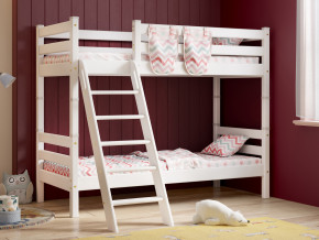 Двухъярусная кровать Соня вариант 10 с наклонной лестницей белая в Нягани - nyagan.magazinmebel.ru | фото