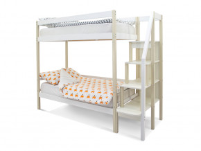 Двухъярусная кровать Svogen бежево-белый в Нягани - nyagan.magazinmebel.ru | фото