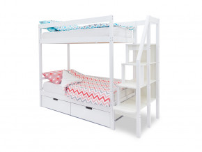 Двухъярусная кровать Svogen с ящиками белый в Нягани - nyagan.magazinmebel.ru | фото