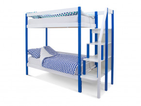 Двухъярусная кровать Svogen сине-белый в Нягани - nyagan.magazinmebel.ru | фото