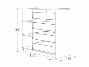 Комод 9 фант венге-млечный дуб в Нягани - nyagan.magazinmebel.ru | фото - изображение 2