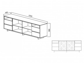 Комодино Moderno-2200 Ф2 в Нягани - nyagan.magazinmebel.ru | фото - изображение 4