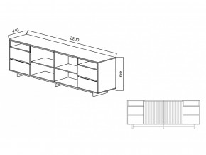 Комодино Moderno-2200 Ф5 в Нягани - nyagan.magazinmebel.ru | фото - изображение 4