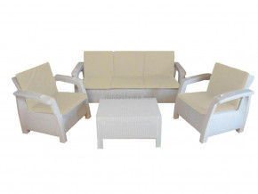 Комплект уличной мебели Yalta Premium Terrace Triple Set белый в Нягани - nyagan.magazinmebel.ru | фото - изображение 1
