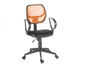 Кресло компьютерное Флеш Рондо черный/оранжевый в Нягани - nyagan.magazinmebel.ru | фото - изображение 1