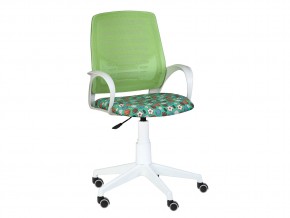 Кресло компьютерное Ирис white kids стандарт зеленый-Т-58 в Нягани - nyagan.magazinmebel.ru | фото