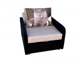 Кресло кровать Канзасик с подлокотниками кот с ромашками-2 в Нягани - nyagan.magazinmebel.ru | фото - изображение 1