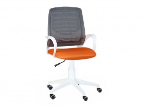 Кресло оператора Ирис white стандарт черный/оранжевый в Нягани - nyagan.magazinmebel.ru | фото