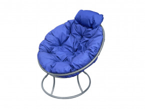 Кресло Папасан мини без ротанга синяя подушка в Нягани - nyagan.magazinmebel.ru | фото