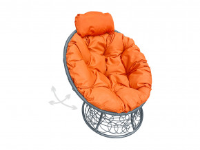 Кресло Папасан мини пружинка с ротангом оранжевая подушка в Нягани - nyagan.magazinmebel.ru | фото - изображение 1