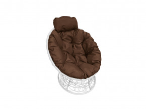 Кресло Папасан мини с ротангом коричневая подушка в Нягани - nyagan.magazinmebel.ru | фото