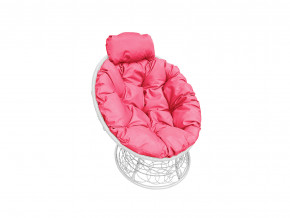 Кресло Папасан мини с ротангом розовая подушка в Нягани - nyagan.magazinmebel.ru | фото