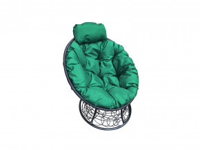Кресло Папасан мини с ротангом зелёная подушка в Нягани - nyagan.magazinmebel.ru | фото