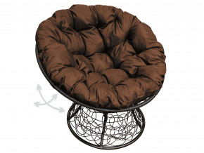 Кресло Папасан пружинка с ротангом коричневая подушка в Нягани - nyagan.magazinmebel.ru | фото