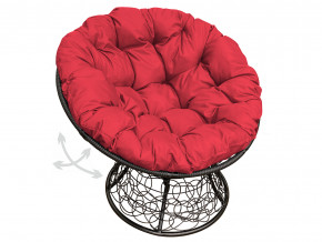 Кресло Папасан пружинка с ротангом красная подушка в Нягани - nyagan.magazinmebel.ru | фото