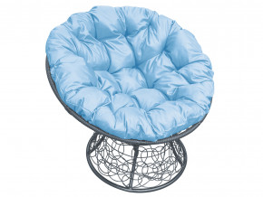Кресло Папасан с ротангом голубая подушка в Нягани - nyagan.magazinmebel.ru | фото
