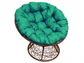 Кресло Папасан с ротангом зелёная подушка в Нягани - nyagan.magazinmebel.ru | фото