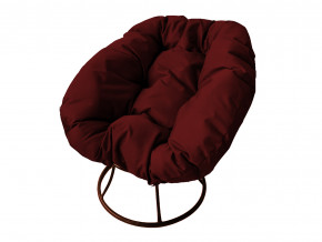 Кресло Пончик без ротанга бордовая подушка в Нягани - nyagan.magazinmebel.ru | фото - изображение 1