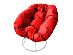 Кресло Пончик без ротанга красная подушка в Нягани - nyagan.magazinmebel.ru | фото
