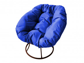 Кресло Пончик без ротанга синяя подушка в Нягани - nyagan.magazinmebel.ru | фото