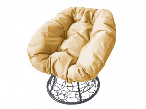 Кресло Пончик с ротангом бежевая подушка в Нягани - nyagan.magazinmebel.ru | фото