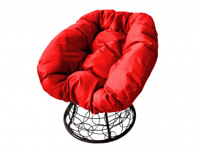 Кресло Пончик с ротангом красная подушка в Нягани - nyagan.magazinmebel.ru | фото