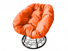 Кресло Пончик с ротангом оранжевая подушка в Нягани - nyagan.magazinmebel.ru | фото