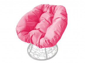 Кресло Пончик с ротангом розовая подушка в Нягани - nyagan.magazinmebel.ru | фото