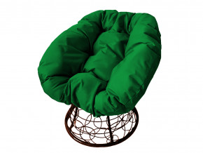 Кресло Пончик с ротангом зелёная подушка в Нягани - nyagan.magazinmebel.ru | фото
