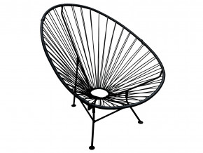 Кресло Ракушка с ротангом чёрный в Нягани - nyagan.magazinmebel.ru | фото - изображение 1