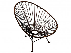 Кресло Ракушка с ротангом коричневый в Нягани - nyagan.magazinmebel.ru | фото - изображение 1