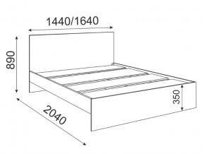 Кровать 1600 Осло модуль 4 с ящиками Дуб золото в Нягани - nyagan.magazinmebel.ru | фото - изображение 2