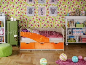 Кровать Бабочки 1800 Оранжевый металлик в Нягани - nyagan.magazinmebel.ru | фото