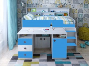 Кровать чердак Малыш-5 винтерберг-голубой в Нягани - nyagan.magazinmebel.ru | фото