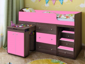 Кровать чердак Малыш 80х180 бодега-розовый в Нягани - nyagan.magazinmebel.ru | фото