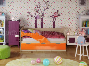 Кровать Дельфин-1 1600 Оранжевый металлик в Нягани - nyagan.magazinmebel.ru | фото
