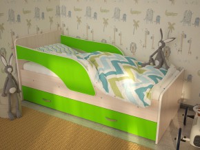 Кровать детская Максимка млечный дуб-лайм в Нягани - nyagan.magazinmebel.ru | фото