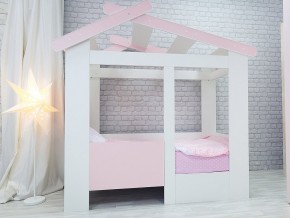 Кровать детская Теремок без ящика розовая в Нягани - nyagan.magazinmebel.ru | фото - изображение 1