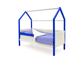 Кровать-домик мягкий Svogen с бортиком сине-белый в Нягани - nyagan.magazinmebel.ru | фото