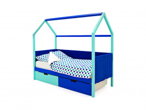 Кровать-домик мягкий Svogen с ящиками мятно-синий в Нягани - nyagan.magazinmebel.ru | фото