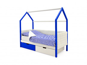 Кровать-домик мягкий Svogen с ящиками сине-белый в Нягани - nyagan.magazinmebel.ru | фото