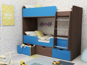 Кровать двухъярусная Малыш двойняшка бодега-голубой в Нягани - nyagan.magazinmebel.ru | фото