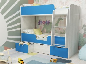 Кровать двухъярусная Малыш двойняшка винтерберг-голубой в Нягани - nyagan.magazinmebel.ru | фото
