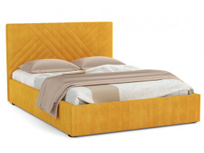 Кровать Гамма 1400 с основанием велюр тенерифе куркума в Нягани - nyagan.magazinmebel.ru | фото