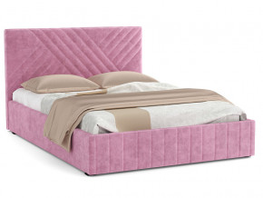 Кровать Гамма 1400 с основанием велюр тенерифе розовый в Нягани - nyagan.magazinmebel.ru | фото