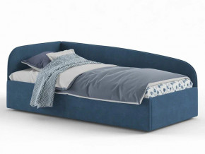 Кровать мягкая Денди на латах рогожка синяя в Нягани - nyagan.magazinmebel.ru | фото