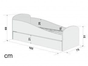 Кровать с ящиком Letmo карамель (рогожка) в Нягани - nyagan.magazinmebel.ru | фото - изображение 2